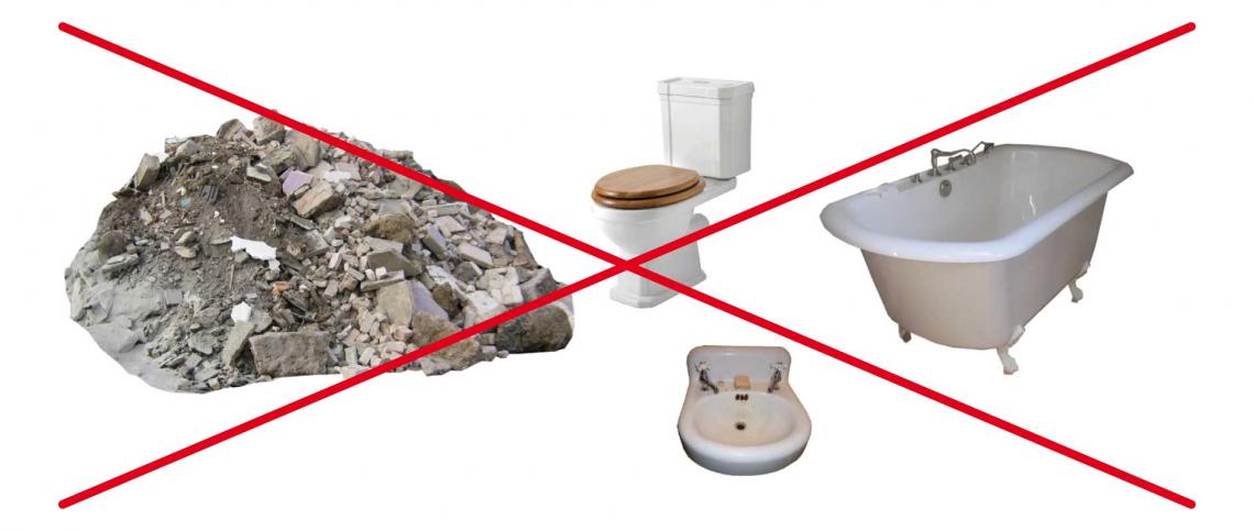 Mineralische Abfälle nicht erlaubt